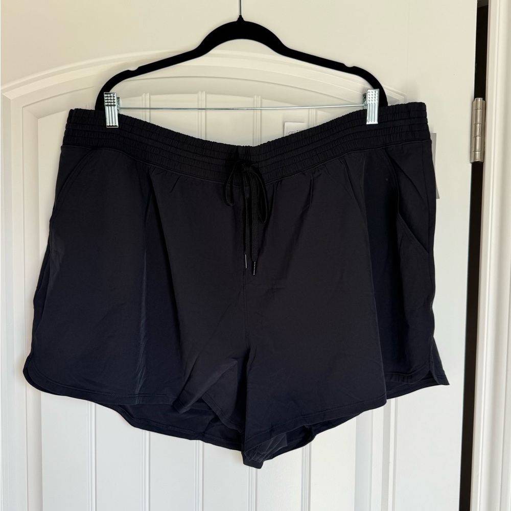 Abercrombie YPB Athletic Shorts Women’s XXL Black Lightweight Gym NWT